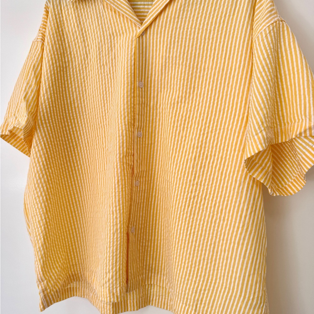 Daily Drills Yellow Striped Pajama Set - Picture 12 of 13